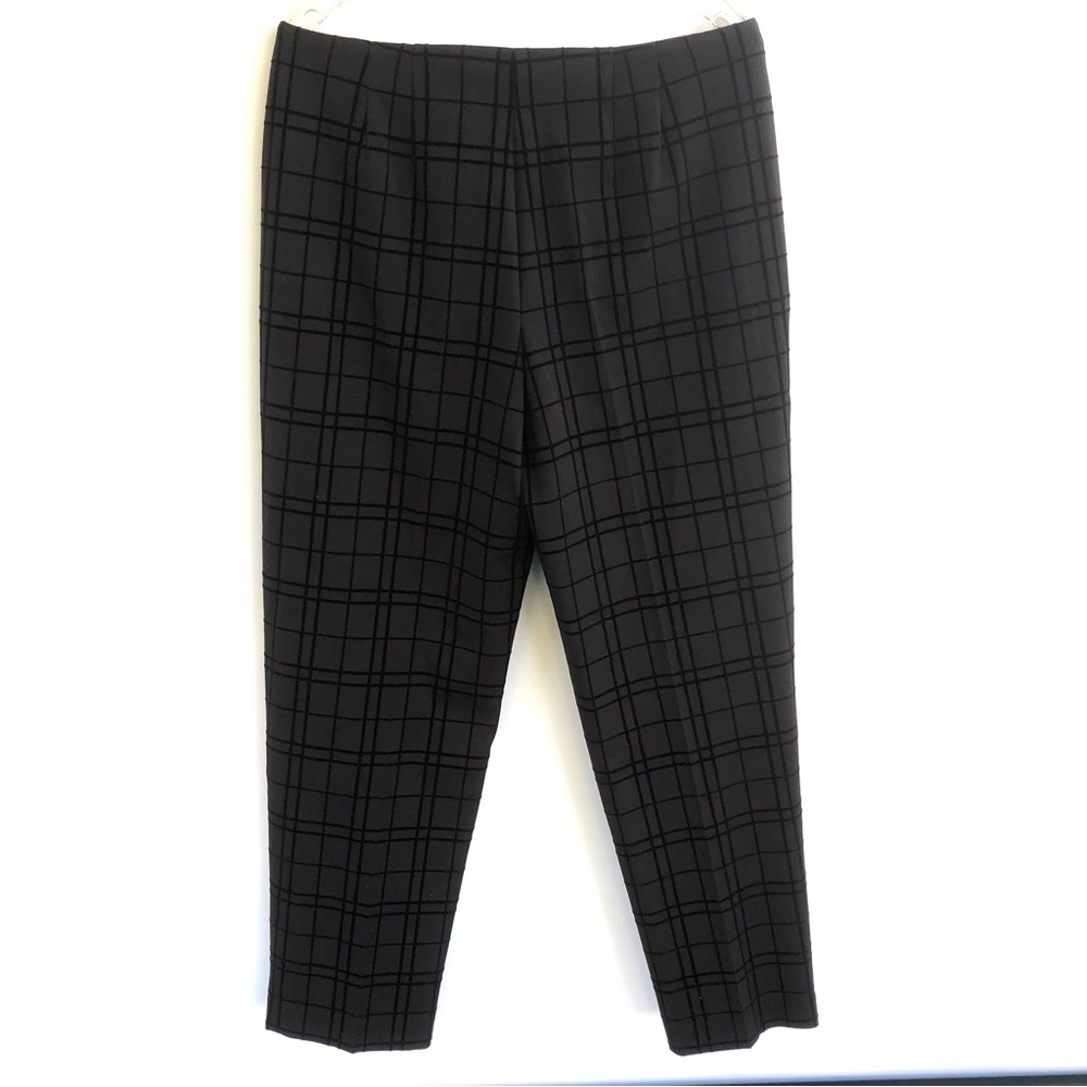 Talbots Stretch Plaid Pattern Flat Front Brown Pa… - image 5